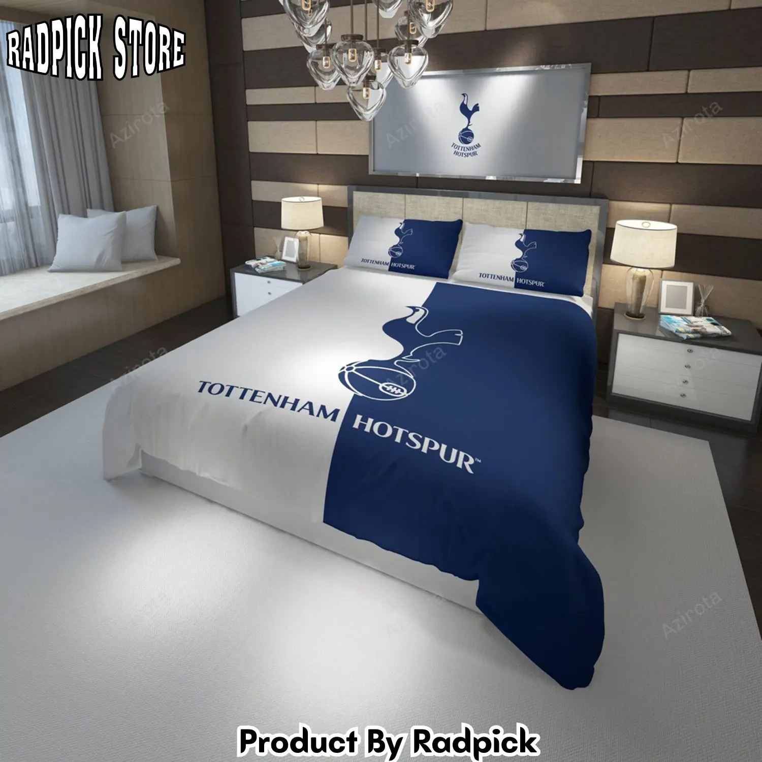 Radpick tottenham hotspur fc logo football club duvet cover bedding set rp327654